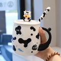 Xícara de café cerâmica dos desenhos animados, Caneca da vaca do estudante, Canecas estúpidas e fofas, Copos de café da manhã infantil