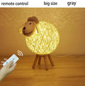 Ovelha bonito led night light mão-tecido animais abajur lua crianças quarto lâmpada de sono usb decoração de cabeceira dropshipping