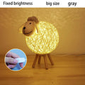 Ovelha bonito led night light mão-tecido animais abajur lua crianças quarto lâmpada de sono usb decoração de cabeceira dropshipping