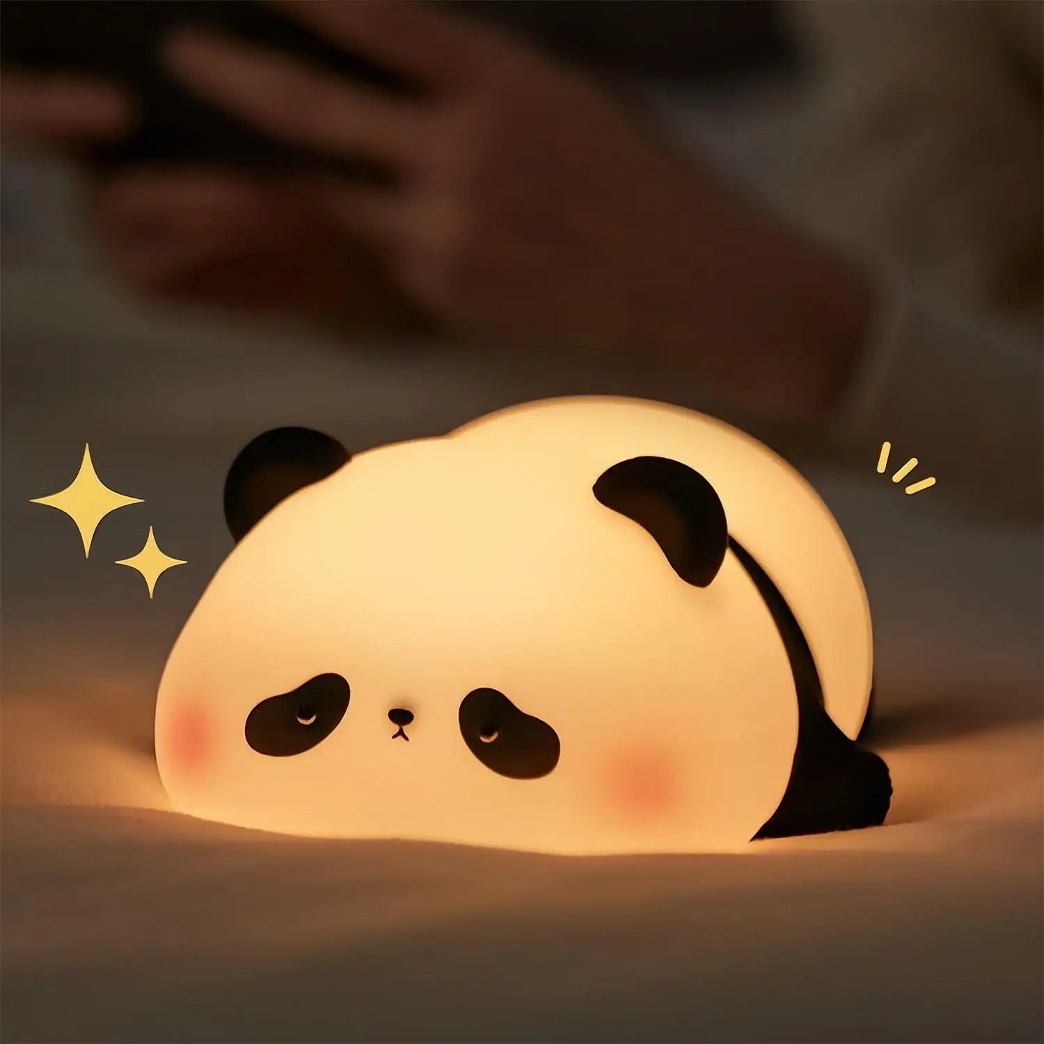 Luzes noturnas led fofas de ovelha panda coelho lâmpada de silicone recarregável usb cronometragem decoração de cabeceira crianças bebê luz noturna presente de aniversário