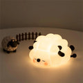 Luzes noturnas led fofas de ovelha panda coelho lâmpada de silicone recarregável usb cronometragem decoração de cabeceira crianças bebê luz noturna presente de aniversário