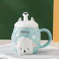 Caneca cerâmica de ovelha animal dos desenhos animados Copo de leite Copo de café Copo de leite para escritório Casa Caneca de água quente