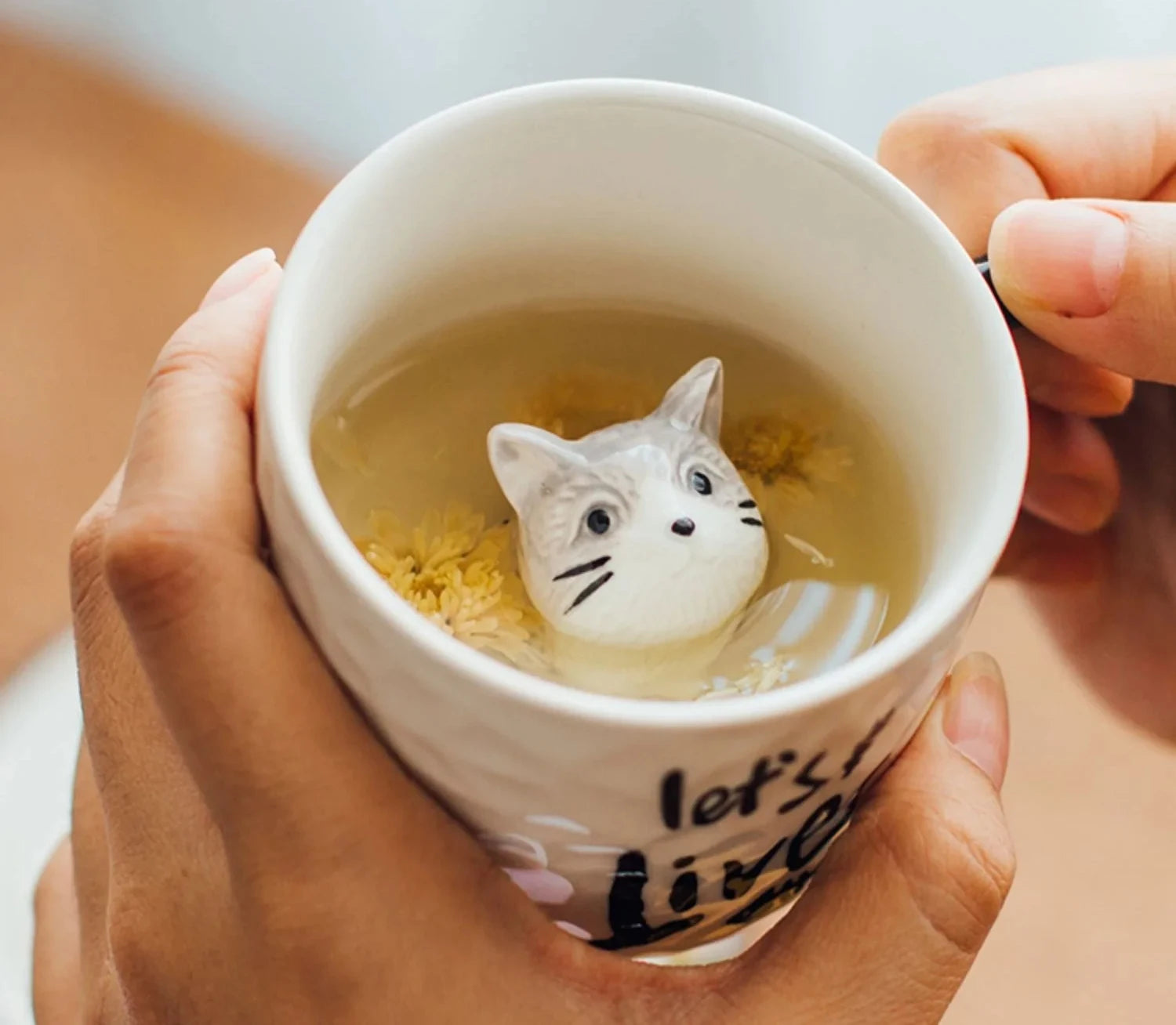 Caneca de café cerâmica gatinho 200ml com pires, fundo tridimensional fofo, animal, leite de vaca, xícara de chá, menina, gato, presente de feriado