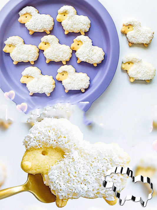 Forma cortadora de biscoitos de aço inoxidável, molde de biscoito em formato de ovelha, forma de fondant, ferramentas de cozinha, confeitaria, 1 peça